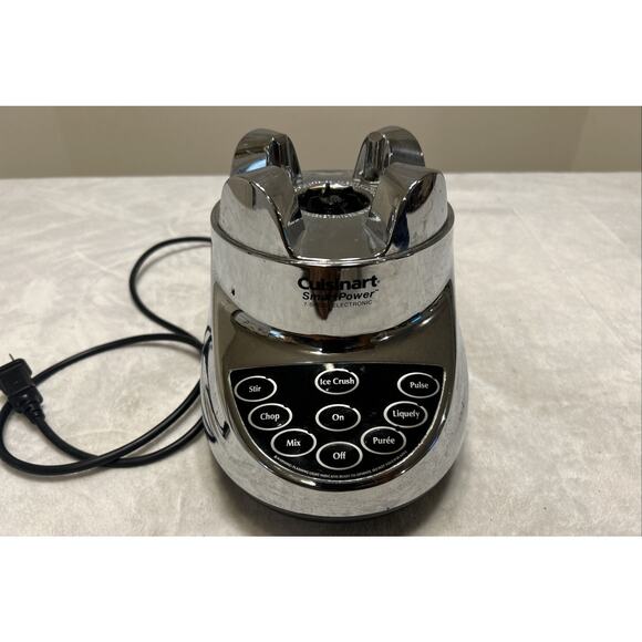 Cuisinart Smart Power Blender Base ONLY Chrome Black 7 Speed SPB-7CH Tested - Picture 1 of 5